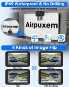 【Stabiles Bild】 AHD 1080P Rückfahrkamera Kabellos, Rückfahrkamera Funk mit 5 Zoll RückfahrKamera Monitor 6 LED Drahtlose Rückfahr-Kamera Auto Super Nachtsicht 170° Weitwinkel für DC 12V Auto SUV LKW