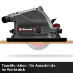 Einhell Professional Akku-Tauchsäge TP-PS 18/165 Li BL - Solo Power X-Change (18 V, Ø 165 mm Sägeblatt, Brushless, 56 mm Schnitttiefe, werkzeuglose Einstellung, ohne Akku)