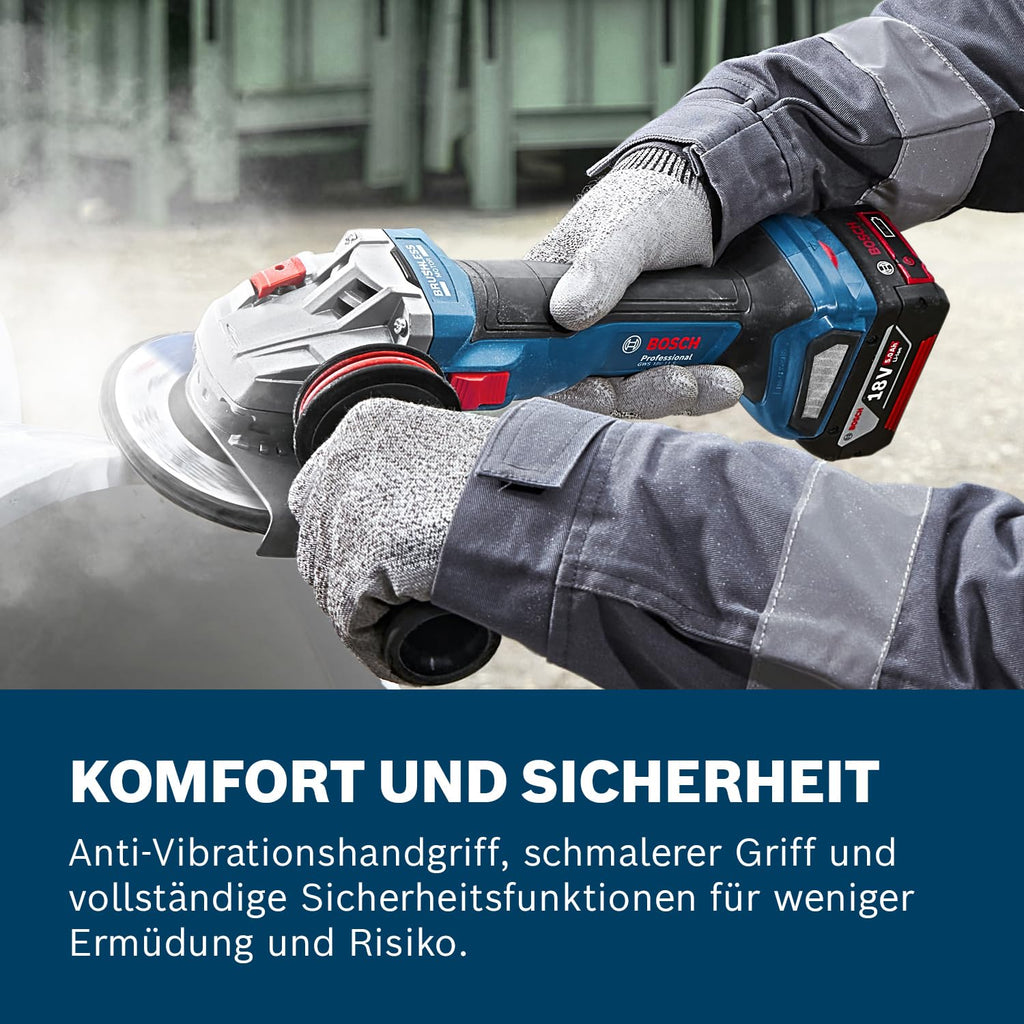 Bosch Professional 18V System Akku-Winkelschleifer GWS 18V-11 S inkl. L-BOXX (ohne Akku/Ladegerät)