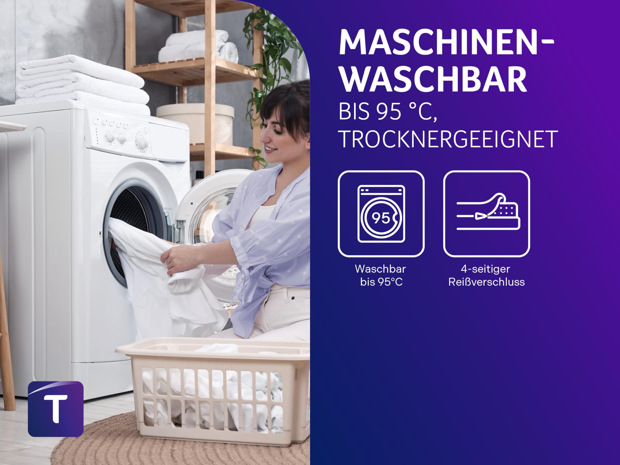 Traumnacht BT Kiddy Kindermatratze Pure , 60 x 120 cm, Schadstoffgeprüft nach Öko-Tex Standard 100, hautfreundlicher Bezug abnehmbar und waschbar, produziert nach deutschem Qualitätsstandard, Weiß