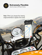 Grefay Fahrrad Handyhalterung, Edelstahl Motorrad Fahrrad Lenker Handy Halterung Mit 360 Drehen für 4,5-6,8 Zoll Smartphone