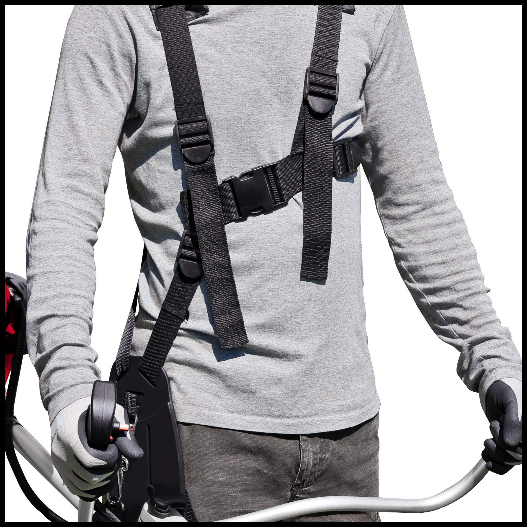 Einhell Benzin-Sense GC-BC 36-4 S (1 kW, 42 cm Schnittbreite Faden, 25.5 cm Schnittbreite Messer, Alu-Hand-/Bikegriff mit Bedienelementen, Alurohrführungsholm, 3-Zahn-Messer + Doppelfadenspule)
