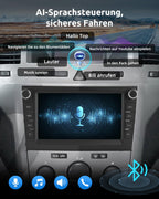 ESSGOO 4+64G Drahtloses Autoradio und Android Auto CarPlay Für Vauxhall Opel Corsa C/D Zafira B Astra G/H Meriva Signum Combo mit 7 Zoll Touchscreen Bluetooth FM RDS GPS WiFi Silber