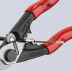 KNIPEX Drahtseilschere geschmiedet mit Kunststoff überzogen 190 mm, 95 61 190