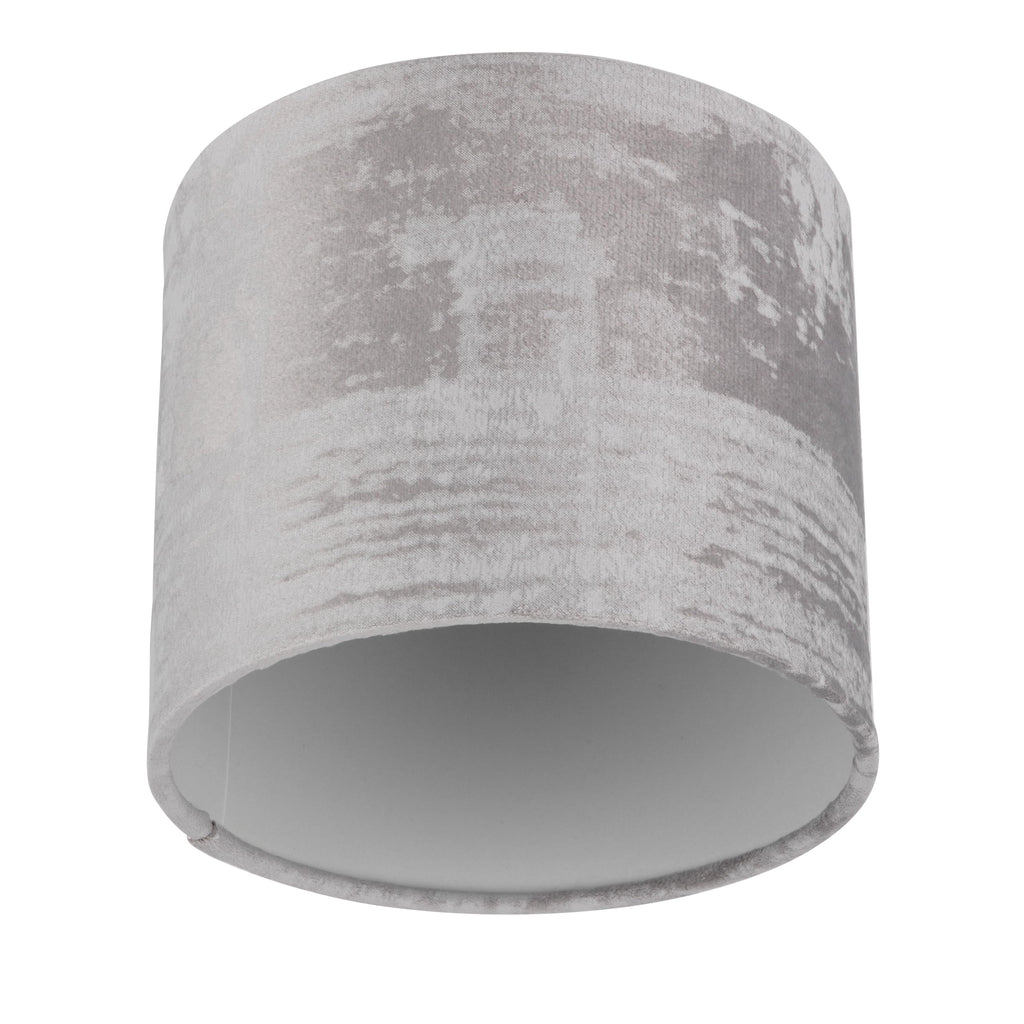 REV Lampenschirm im Vintage Look - Lampenschirm für Tischlampe, Ø 14cm, Ersatzlampenschirm Hänge- und Stehlampe, rund, grau