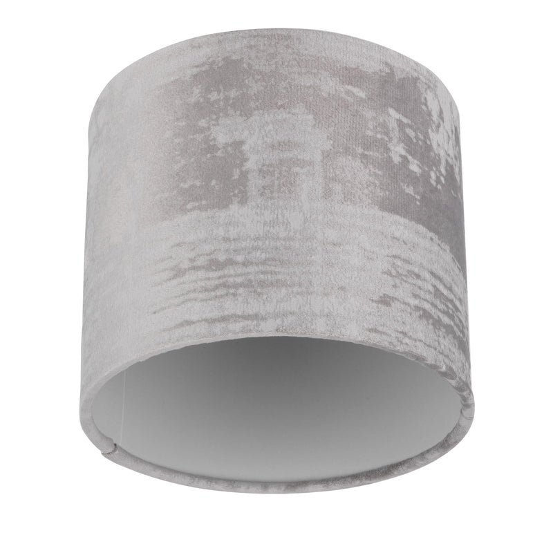 REV Lampenschirm im Vintage Look - Lampenschirm für Tischlampe, Ø 14cm, Ersatzlampenschirm Hänge- und Stehlampe, rund, grau