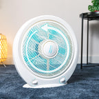 Cecotec - Fußbodenventilatoren EnergySilence 4500 Power Box 45 W, 12 Zoll Durchmesser, 3 Geschwindigkeiten, Timer, Multidirektionales, Einfache Bedienung, Maximale Sicherheit, Weiß
