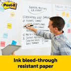 Post-it Super Sticky selbsthaftendes Meeting Chart/Flipchart für Wand-Montage 566, Weiß, 58.4 cm x 50.8 cm, 20 Blatt/Block, 2 Blöcke/Packung, 100% PEFC, SGSCH-PEFC-COC-110078