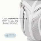 Ergobaby Babytrage für Neugeborene bis zum Kleinkind, 4-Positionen Omni 360 Cool Air Mesh Pearl Grey, Ergonomische Baby-Tragetasche Bauchtrage Rückentrage