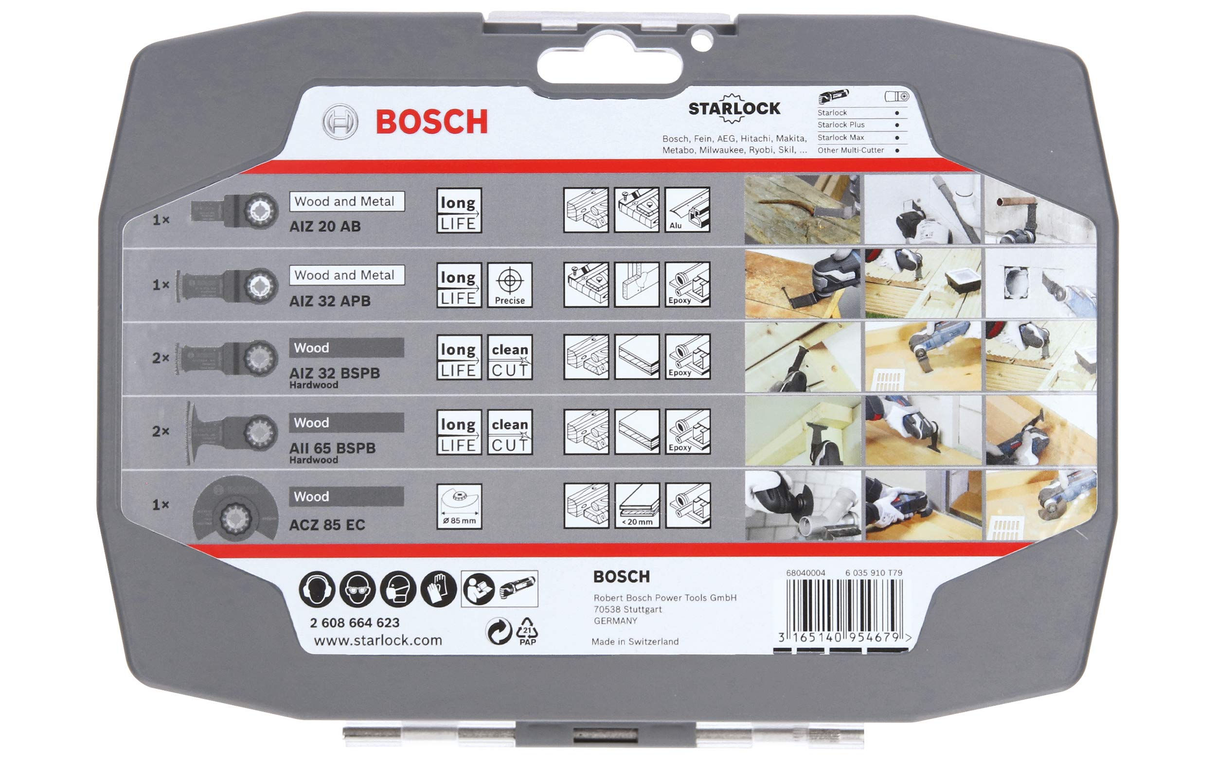 Bosch Accessories Professional 7 tlg. Starlock Tauchsägeblatt/Segmentsägeblatt Set (für Holz und Metall, Zubehör Multifunktionswerkzeug)