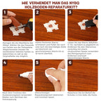 NYBQ Laminat Reparaturset, 24 Stück Holz Parkett Reparaturset Neuem Upgrade-Schmelzwerkzeug, 11 Farben Hartwachs für Holzkitt Vinylboden Holzböden Möbel Arbeitsplattet Reparatur set