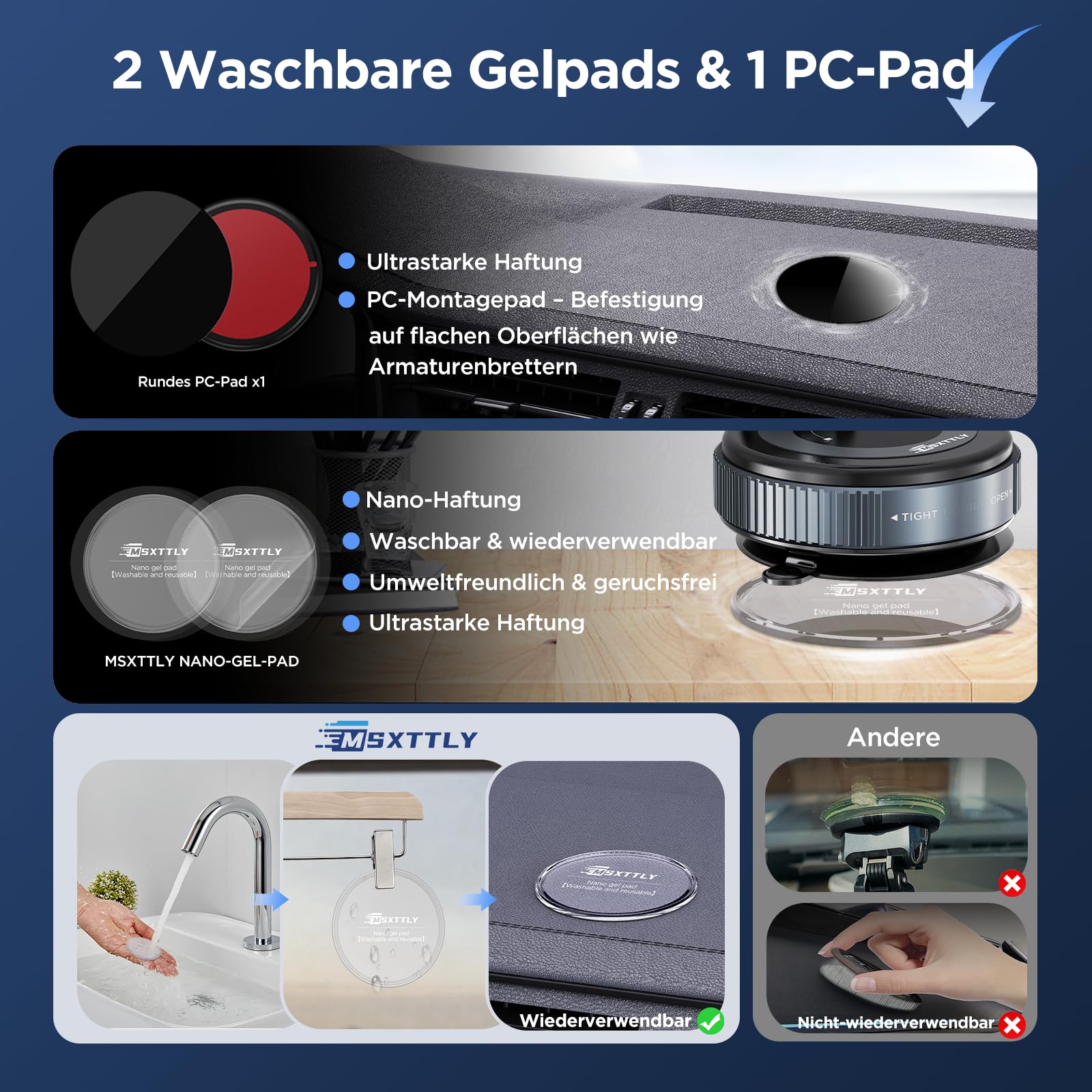 MSXTTLY Vakuum Magnetischer Handyhalterung Auto für Magsafe Autohalterung, 2026 Upgraded Vmag-S1 Handyhalterung Auto Magnet für Alle Handys, 360° Drehbar, Schwarz