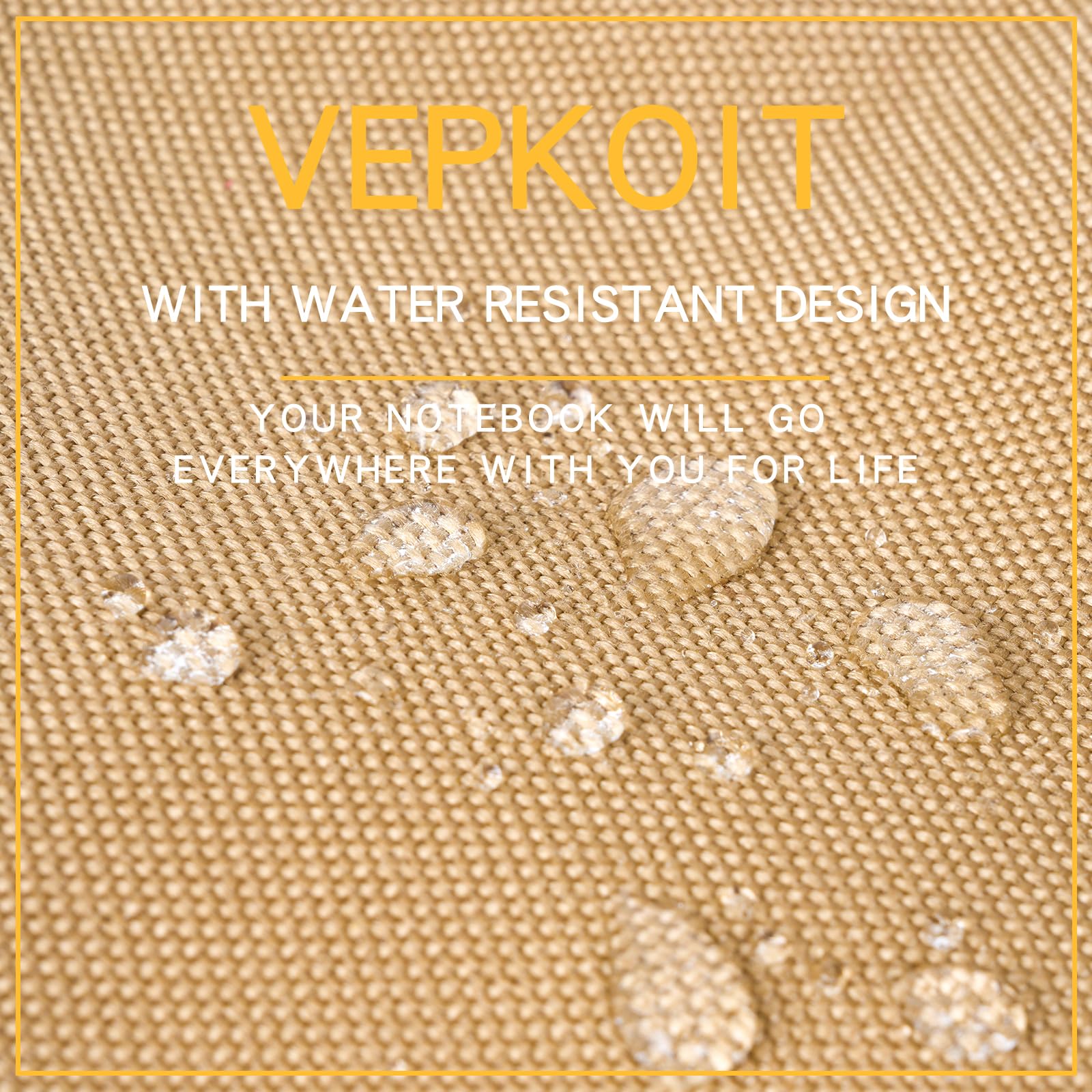 VEPKOIT Taktische Notizbuchhülle mit Reißverschluss für Ordner, OCP Binder Planer Tactical Portfolio Organizer und A5 Notebook Binder Cover, 7" x 9" wetterfeste Notebook-Abdeckung - Coyote