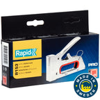 Rapid PRO R153 Handtacker - Kompakter Tacker aus Stahl für Holz und Stoffe, für Typ 53 Klammern (4-8 mm), Ergonomisch, Rückschlagfrei, Zum Polstern und Dekorieren