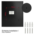 TÄGA 2218 Design Metall Briefkasten schwarz I DIN A4 Einwurfformat I mit Namensschild, Sichtfenster I abschließbar, inkl. 2 Schlüssel