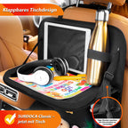 SURDOCA Auto Organizer Kinder mit Klapptisch – Rücksitz Organizer mit Touchscreen-Tabletfach, Wasserdichter Rückenlehnenschutz, passt in die meisten Fahrzeuge - (2 Stk.)