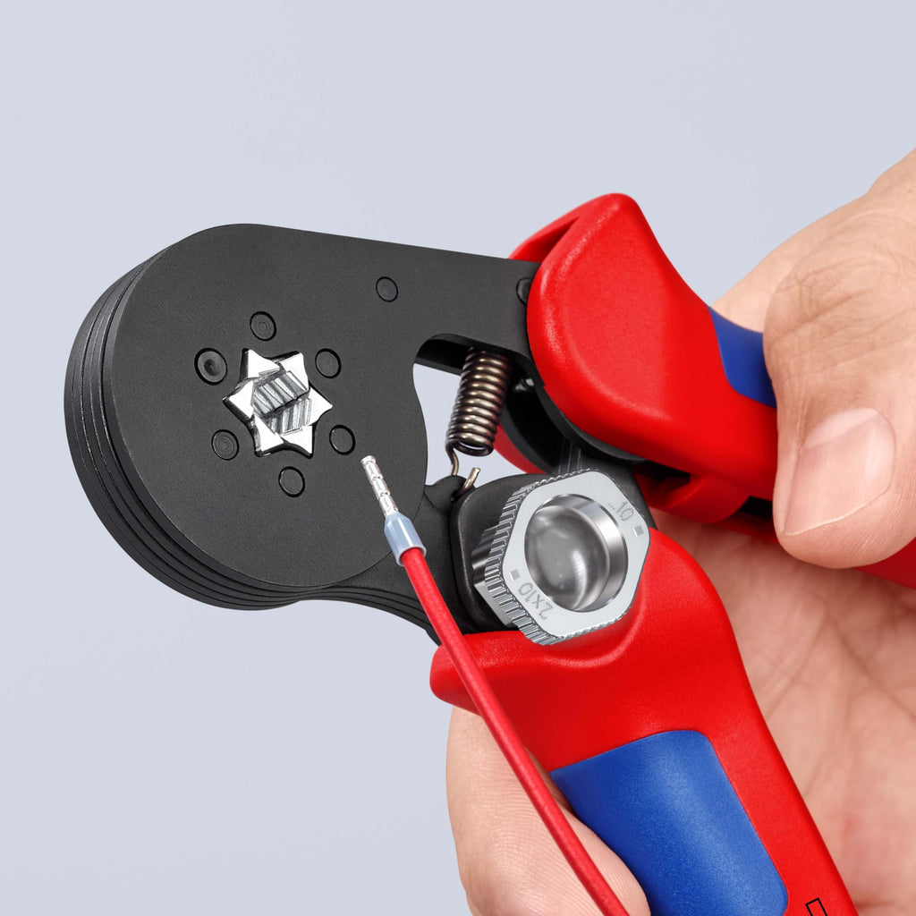 KNIPEX Selbsteinstellende Crimpzange für Aderendhülsen mit Seiteneinführungmit Mehrkomponenten-Hüllen 180 mm, 97 53 14