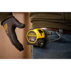 Stanley FatMax Bandmaß Blade Armor, Magnethaken (8 m Länge, Feststeller, automatischer Rücklauf, Gürtelclip) FMHT0-33868