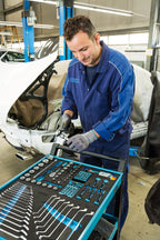 HAZET Servicewagen Assistent 167-3 | Stabile Stahlkonstruktion | Gesamttragkraft: 150 Kg | Vielseitig nutzbar | Auch bei hoher Last mobil und robust