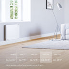 STIEBEL ELTRON Duo Wandkonvektor CND 150, 1,5 kW für ca. 20 m², LC-Display, Wochentimer, Elektroheizung energiesparend, ohne Stecker, 230V Festanschluss, 234815