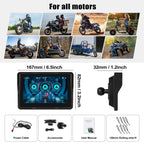 CAMECHO [2025 Carplay Motorrad Dash Navi Display für Moto, 5 Zoll HD-Touchscreen Wasserdicht Motorcycle Navigationsgeräte mit Wireless Carplay Android Auto Bluetooth GPS FM EQ Ton