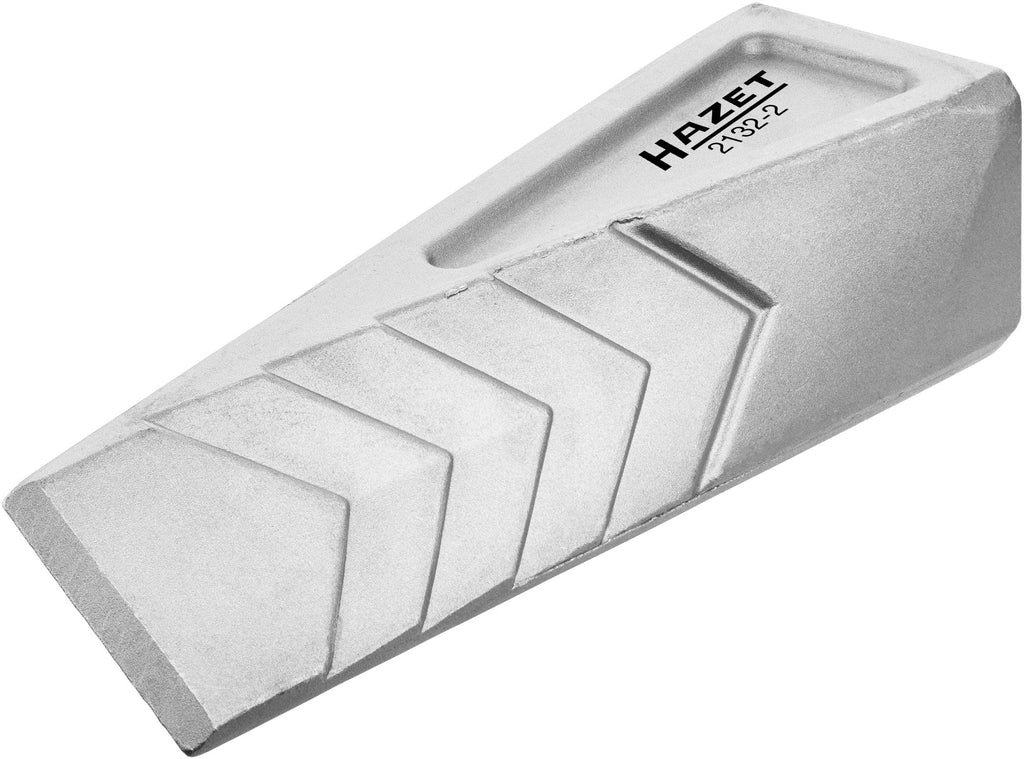 HAZET Spaltkeil 2132-2 I gedrehter splitterfester Keil aus Aluminium für gezieltes Eindringen in Holz und Aufspalten von Stämmen I geschmiedet I Gewicht: 0,8 Kg