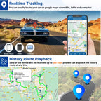 GPS Tracker 4G Auto 5000mAh 40 Tage Standby Locator 4G GPS Tracker für Fahrzeuge Versteckter magnetischer Wasserdicht Magnet mit freies Web APP GPS Gerät für Auto, Motorrad, LKW, Boot