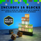 Minecraft Baustein-Lampe - Offiziell lizenziertes Merchandise, Baustein-Nachtlicht, Geschenk für Jungs, Gaming-Zimmerzubehör & Dekoration