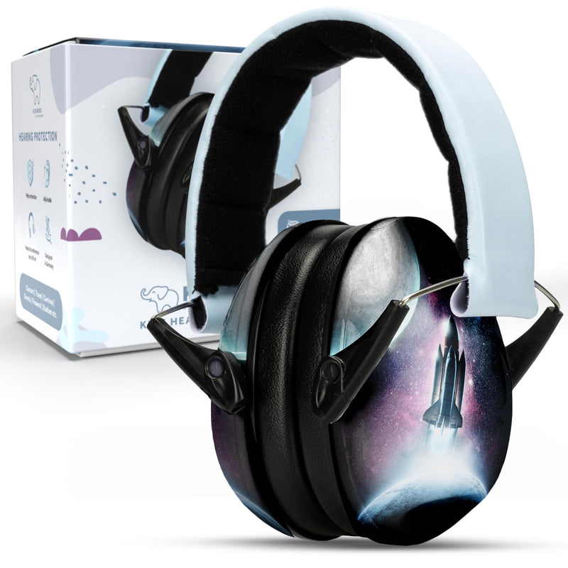 Schallwerk ® Kapselgehörschutz Kiddies (Space) | Gehörschutz Kinder - Hochwertige Lärmschutz Kopfhörer mini - Ohrenschützer ideal für Alltag & Events