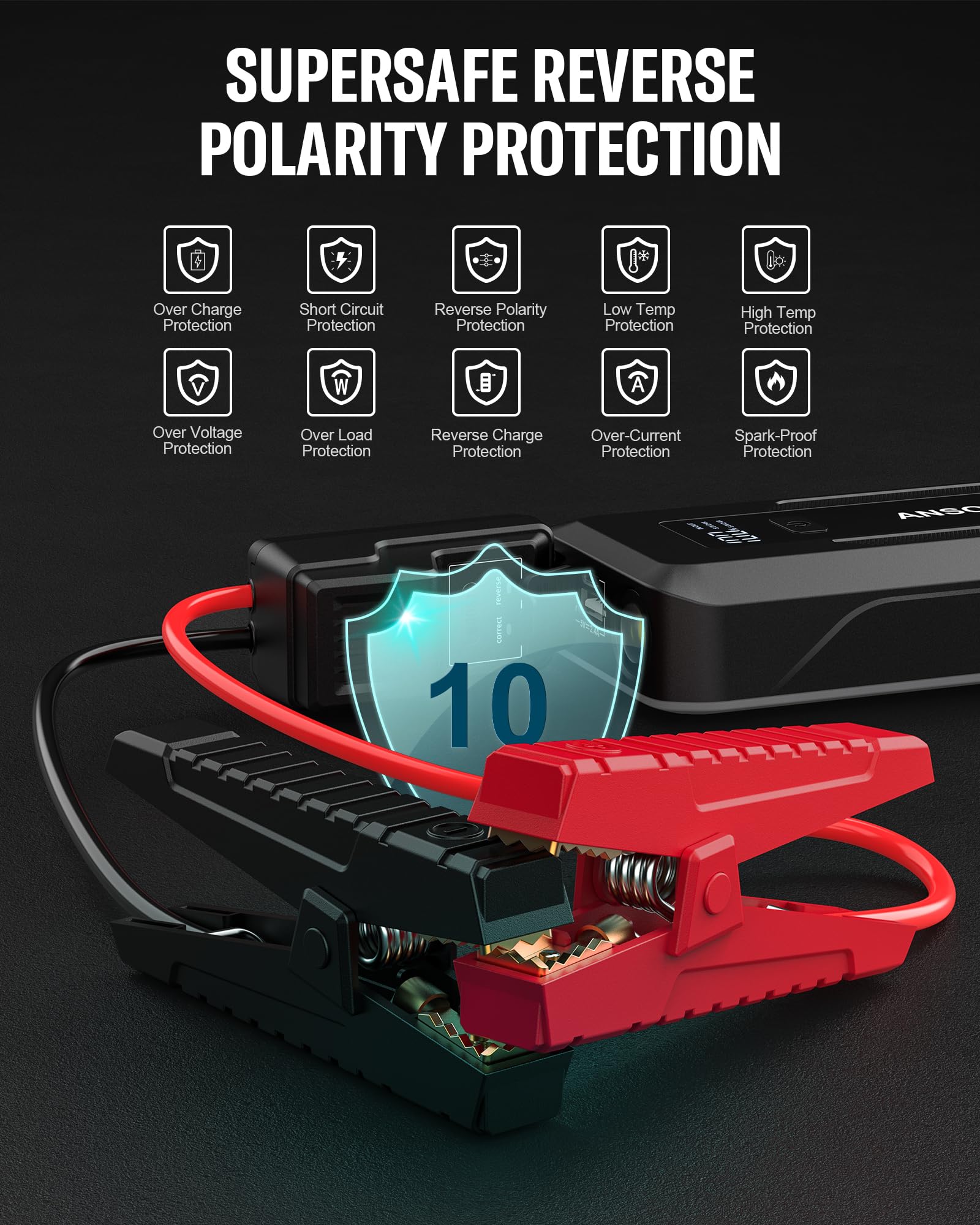 Ansody 3000A Starthilfe Powerbank PKW Mit HochleistungsStarthilfeMitKraftvollemStart LED