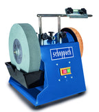 Scheppach Nass-Schleifsystem TIGER2500 mit Stahlgehäuse Nass-Schleifmaschine Nassschleifer | 200W Leistung | Schleifstein aus Edelkorund mit Ø250mm | inkl. Abziehpaste, Winkellehre, Schleifvorrichtung