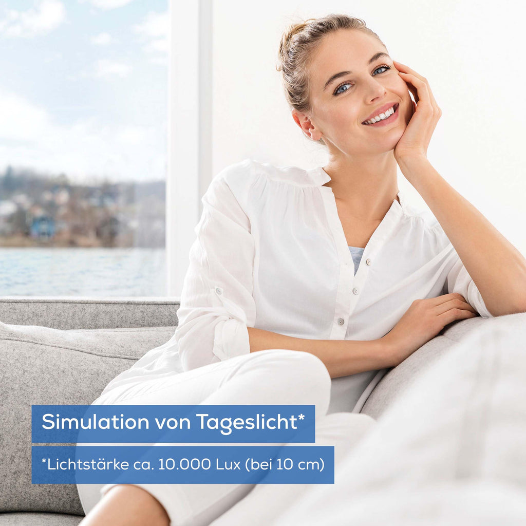 Beurer TL 100 2-in-1 LED Tageslichtlampe und Stimmungslicht, mit Farbwechselfunktion, bequeme App Steuerung, 1 Stück (1er Pack), Weiß