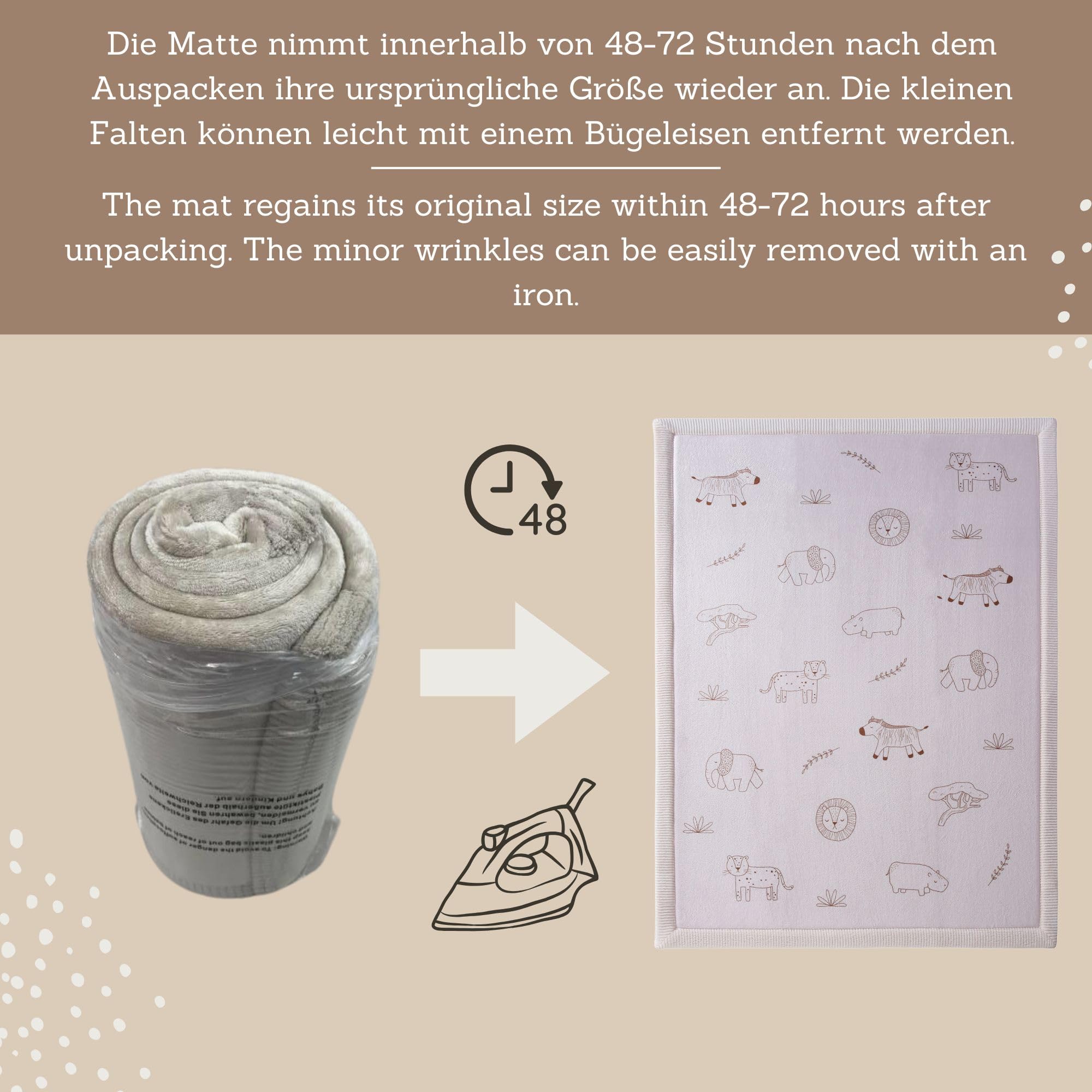 Hakuna Matte Wolkenweiche Spielmatte Baby 170x120x2,5cm – Teppich für Kinderzimmer mit hochwertigem Memory-Schaum – Krabbelmatte Baby mit Rutschfester Unterseite – Krabbeldecke, Tatami Matte