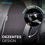 Kewago Rückenlehnenschutz Auto Kinder 2 Stück schwarz - Trittschutz Autositz & Rücksitzschoner - Sitzschoner Auto Vordersitze - Autositz Schutz vor Schmutz, Abdrücken & Kratzern - Schutzmatte