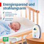reer Rigi Digital Babyphone | 300 m Reichweite | Mit Nachtlicht und Gegensprechfunktion | VOX-Funktion | FHSS-Technologie | Akku- oder Netzbetrieb | Qualität vom Erfinder