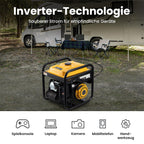 maXpeedingrods Inverter Stromgenerator 3500W Benzin 4 Takt mit zwei 230V Steckdosen Leise und leicht als Notstromaggregat hausversorgung für Garage Werkstatt Baustelle