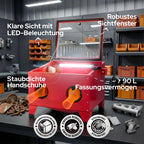 Arebos Sandstrahlkabine 90 Liter | Sandstrahlgerät mit Strahlpistole mit 4 Keramikdüsen | zur Aufbereitung | Arbeitshandschuhe | Sichtfenster inkl. 4 Ersatzfolien