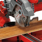 Einhell Zug-Kapp-Gehrungssäge TC-SM 216 (1600 W, max. 65 mm x 305 mm Schnitttiefe/-breite, Ø 216 mm Sägeblatt, Zugfunktion, Drehtisch mit Schnellverstellung, Laser)