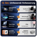Auckly 15W Fast Wireless Charger Auto Handyhalterung Mit Ladefunktion Automatischer Induktion Motor Betrieb Qi Ladestation Auto Kfz Handy Halterung Auto Lüftung für iPhone Samsung Huawei LG usw