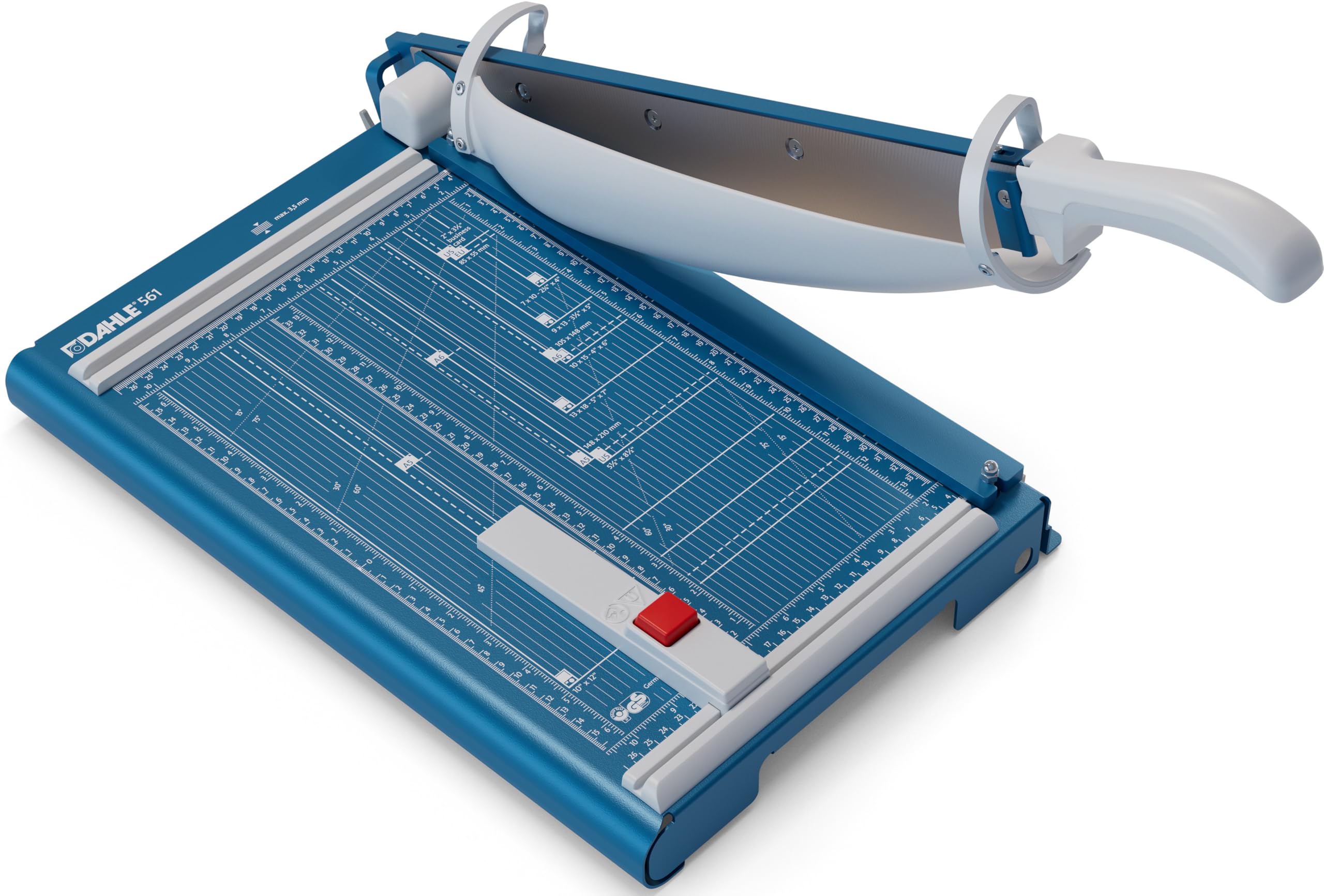 Dahle 561 Papierschneider mit Sicherheitsautomatik (Bis DIN A4, 35 Blatt Schneidleistung), 265 x 440 mm