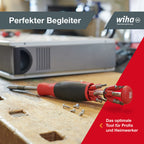 Wiha Schraubendreher mit Bit Magazin LiftUp 25 magnetisch gemischt mit 12 Bits, 1/4" (3803), Bits im Griff, langlebig, universell, Bitsatz, Bithalter, platzsparend, kompakt, stabil