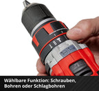 Einhell Professional Akku-Schlagbohrschrauber TP-CD 18/50 Li-i BL Kit Power X-Change (18 V, Brushless, 50 Nm, Schlagbohrfunktion, inkl. 2x 2,0 Ah Akkus + Ladegerät)