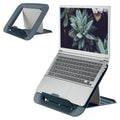 Leitz Höhenverstellbarer Laptopständer, Kompakte Laptop-Erhöhung mit 4 Höhen für 13“-15“ Notebooks, 80% recycelter Kunststoff & 100% recyclebar, IGR-zertifiziert, Ergo Cosy Serie, Dunkelgrau, 64260089