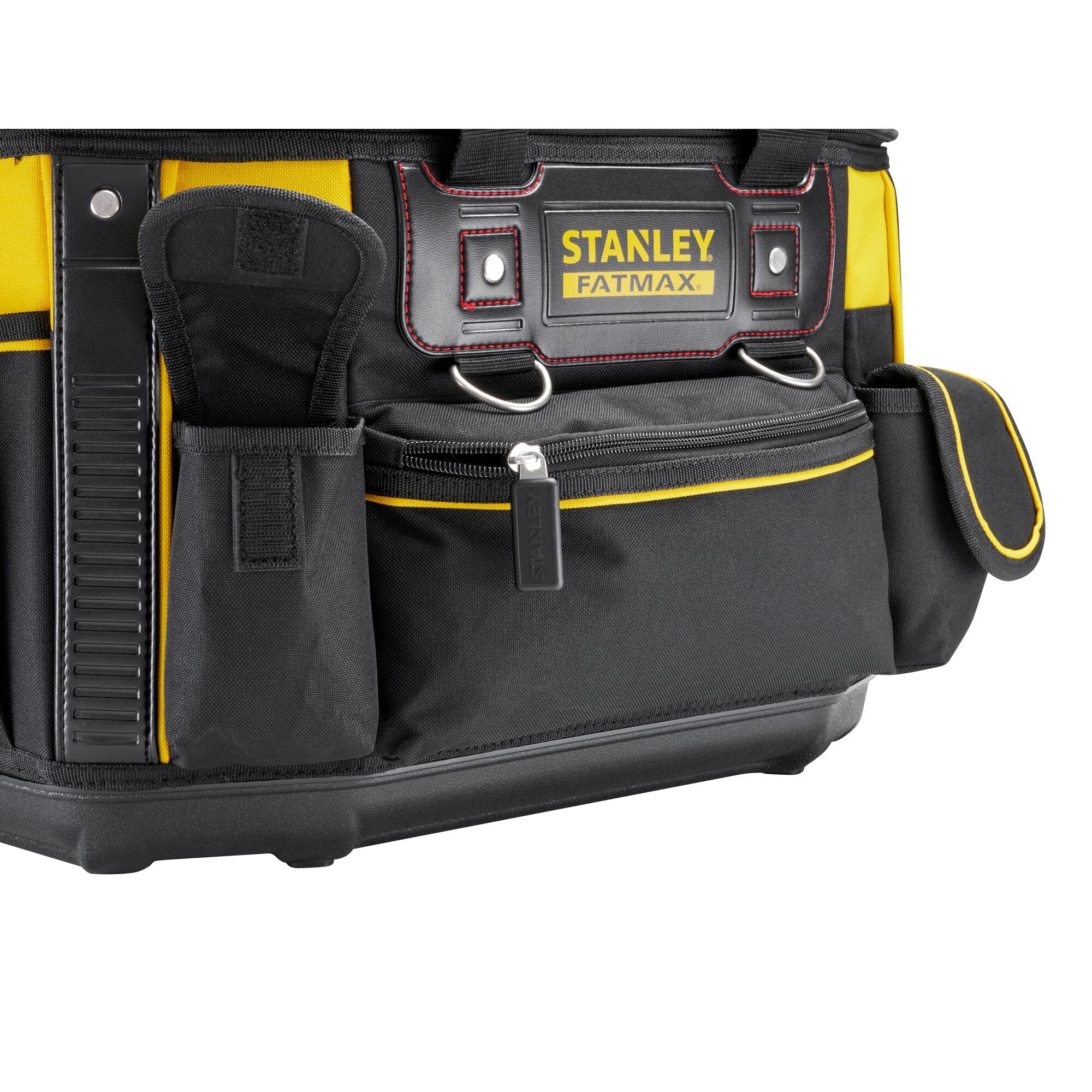 STANLEY FatMax Werkzeugtasche/Werkzeugbeutel (50x33x31cm, mit runder Öffnung, formstabile Konstruktion, leicht zugängliche Fächer, ergonomischer Handgriff) FMST1-70749