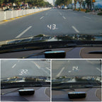 Head Up Display Auto HUD Anzeige OBD2 & HUD GPS Anzeige, iKiKin 3,5 Zoll Kopf-Display, Tachometer, Auto Tachometer, Motorgeschwindigkeit Sicherheitsalarm