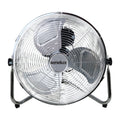 Senelux Bodenventilator - Chrome Gym Fan 30,5 cm Elektrischer tragbarer Lüfter für Zuhause/Fitnessstudio/Büro - 3 Geschwindigkeitsstufen mit Neigungsfunktion