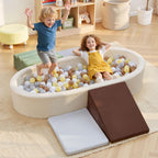 BanaSuper Schaumstoff Bausteine | Softbausteine XXL | Soft Play Set mit Riesen-Bällebad (Keine Bälle) | Schaumstoff Kletterblöcke für Kinder | rutschfeste Motorikbausteine für Zuhause & Kita