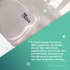 KOALA BABYCARE Babykissen Plagiozephalie, abnehmbar (mit Zwei Kissenbezügen), hilft EIN Plattkopfsyndrom vorzubeugen und zu behandeln. Aus Memory Foam - Weiß - Registriertes Design KBC®