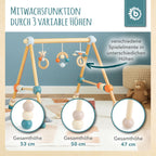Bieco Spieltrapez höhenverstellbar | Baby Holz | Spielebogen | Activity Center Gym | Holzspielzeug