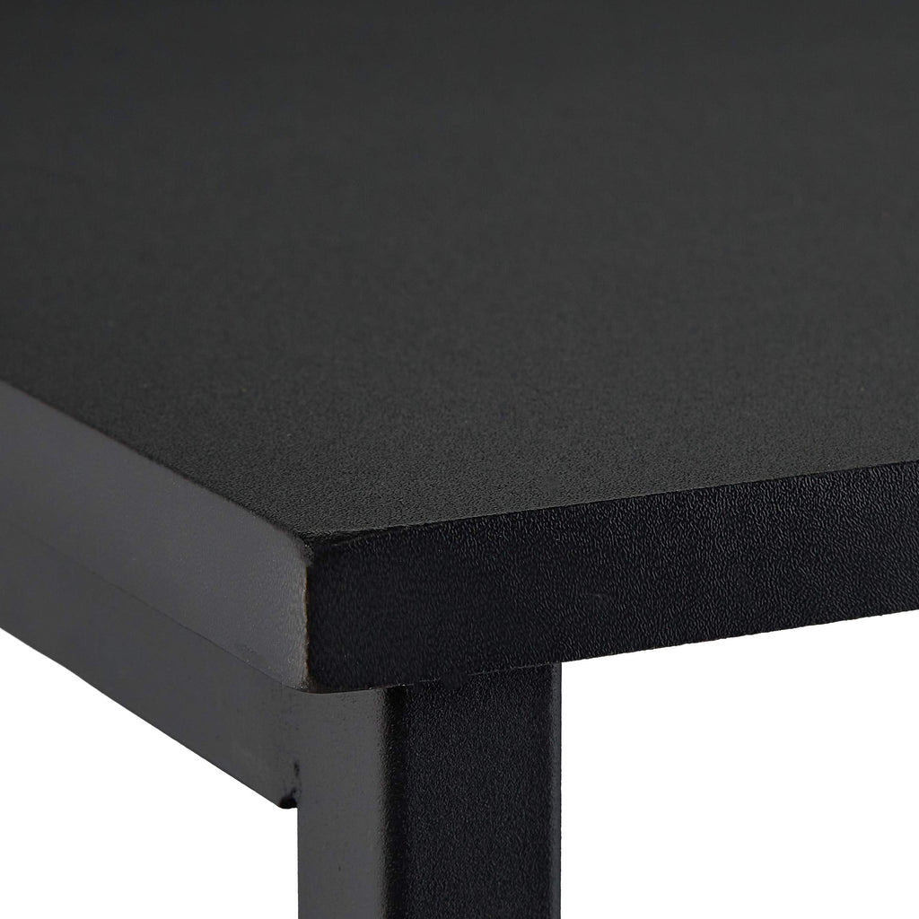 Relaxdays Schreibtisch klein, HxBxT 75 x 60 x 40 cm, kompakter Computertisch, Laptop Arbeitstisch, MDF & Metall, schwarz